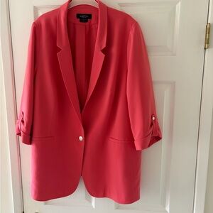 Sz 24 Michel Studio Pink Blazer with Buttoned Sleeves